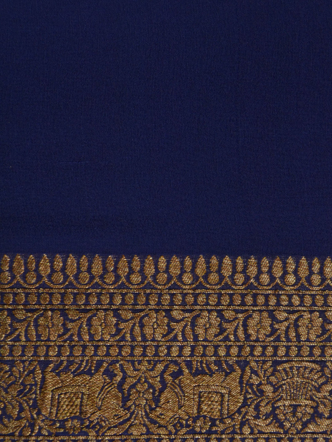 Royal Blue Khaddi Georgette Silk Banarasi Saree_5