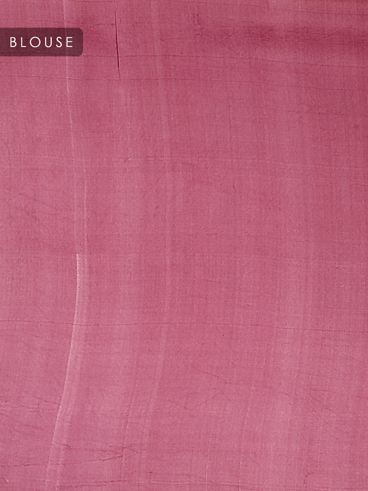 Pink Organza Silk Antique Zari Checks Banarasi Saree