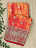 Orange Chanderi Silk Gold Zari Butis Banarasi Saree
