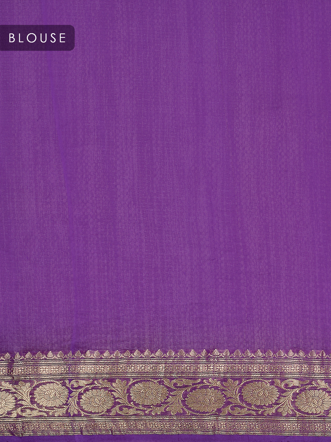 Purple Organza Silk Silver And Copper Zari Butis Banarasi Saree_6