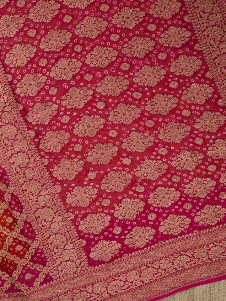 Yellow Shaded Khaddi Georgette Banarasi Saree