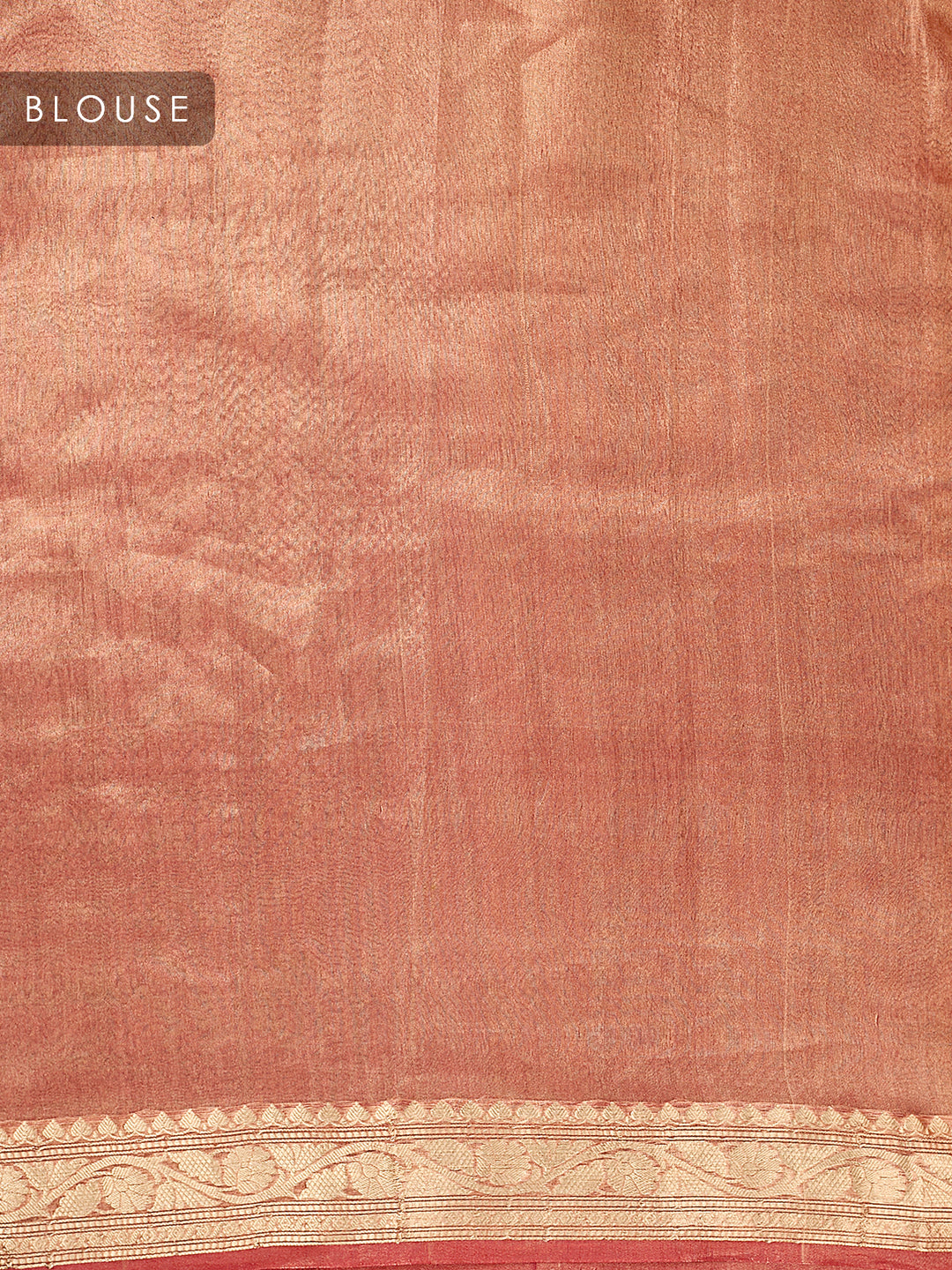 Rust Tissue Silk Sonarupa Zari Buti Banarasi Saree_5