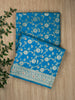 Blue Semi Katan Banarasi Saree