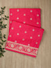 Hot Pink Semi Katan Banarasi Saree