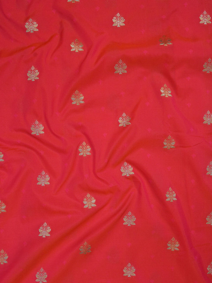 Hot Pink Semi Katan Banarasi Saree