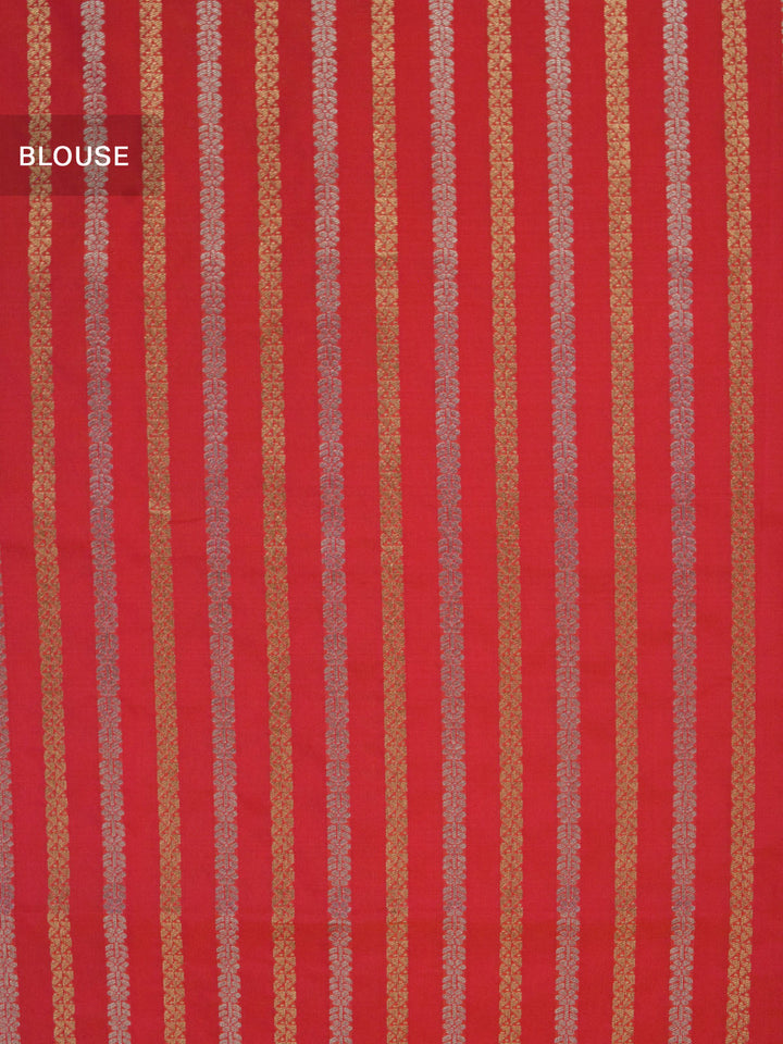 Hot Pink Semi Katan Banarasi Saree