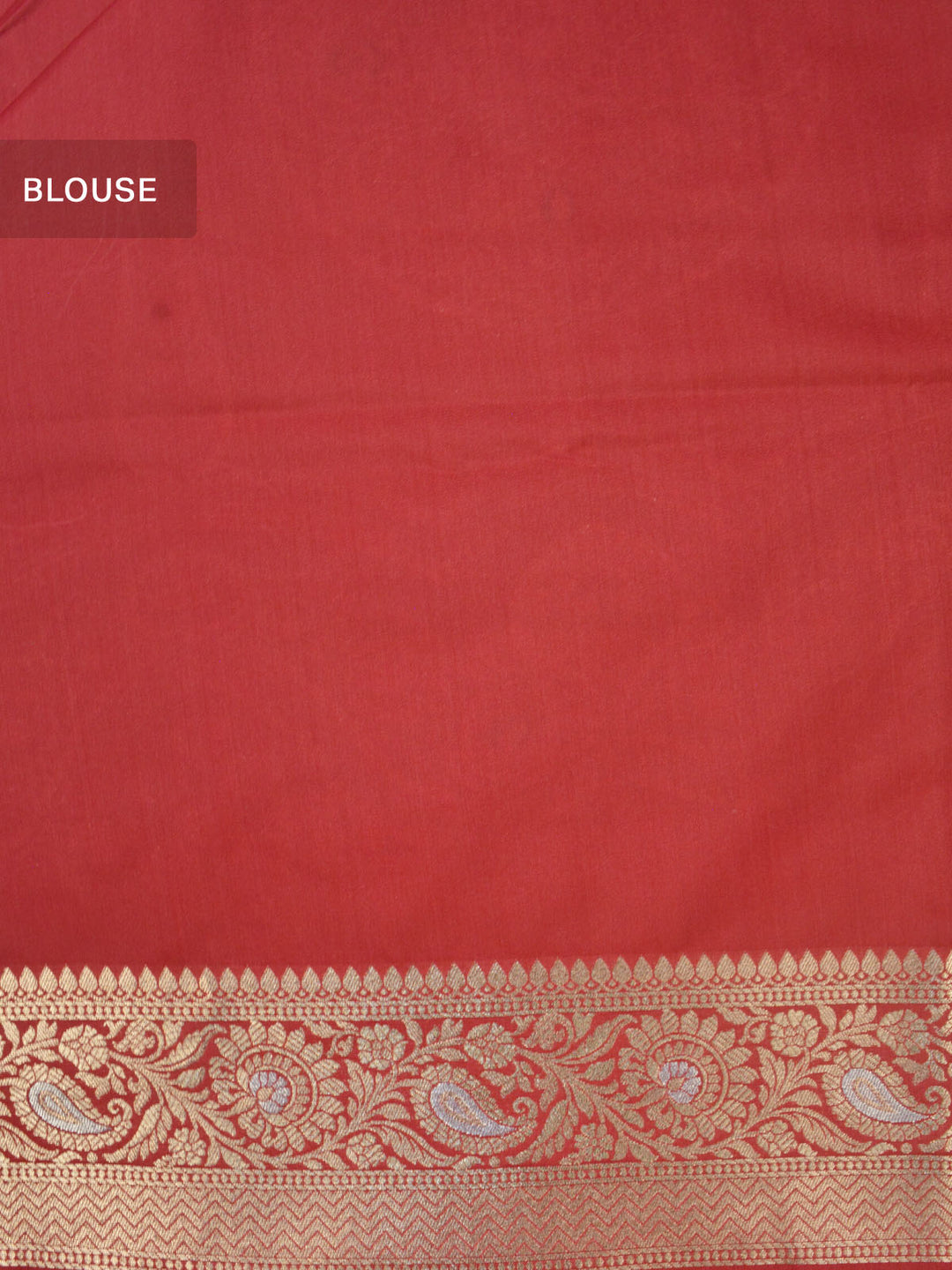 Maroon Semi Katan Banarasi Saree_5