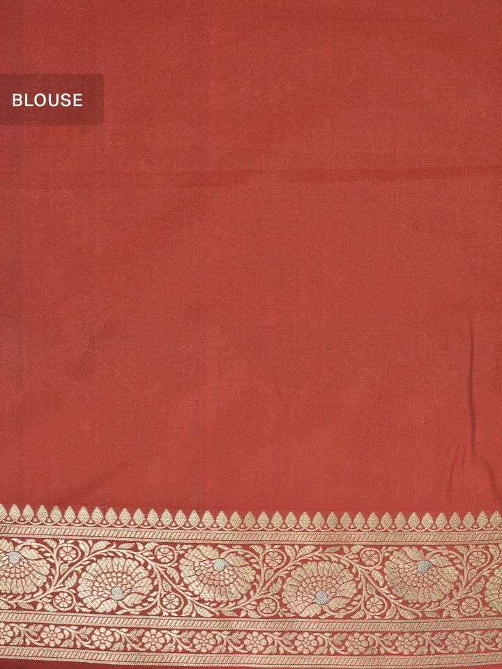 Maroon Semi Katan Banarasi Saree
