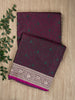 Wine Semi Mashru Silk Banarasi Saree