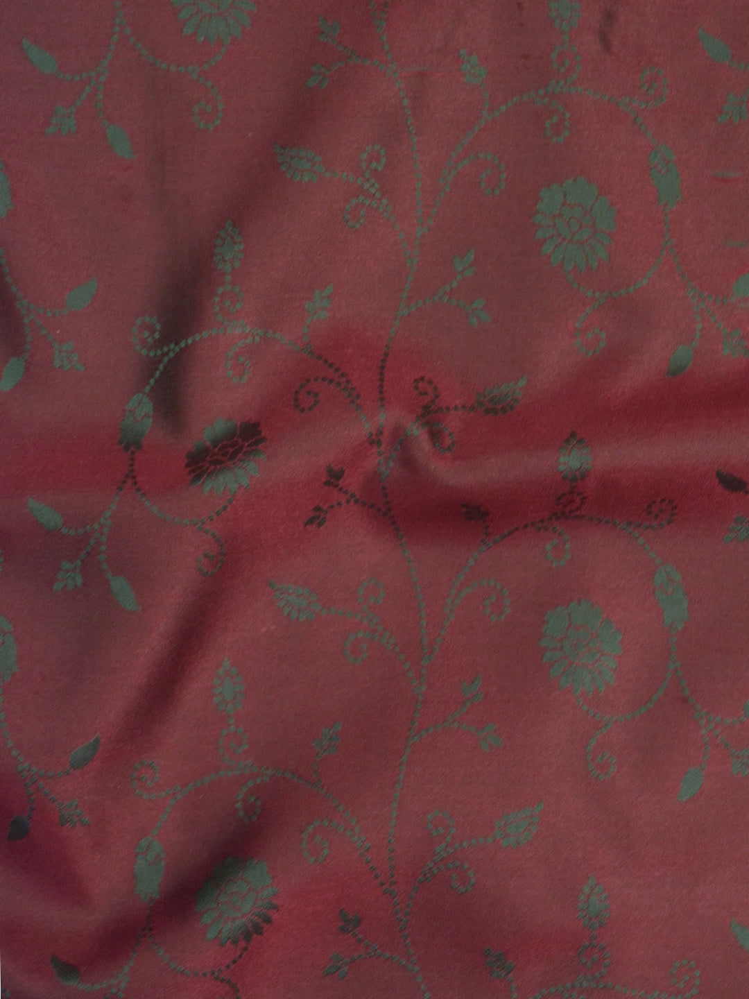 Wine Semi Mashru Silk Banarasi Saree_4