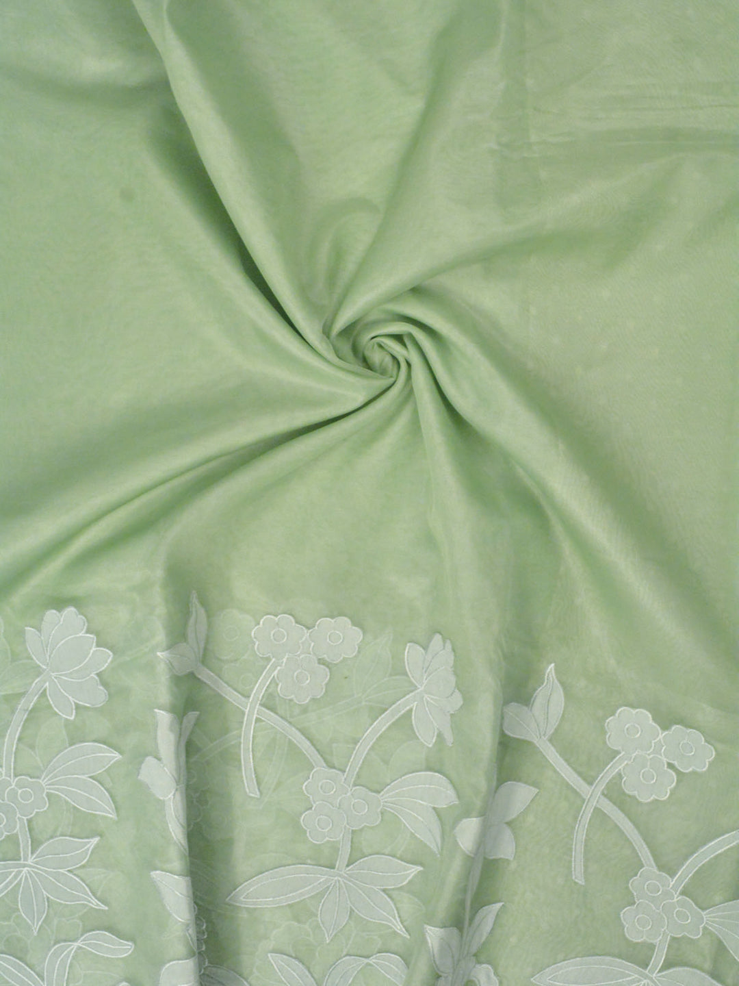 Dark Green Organza Banarasi Saree_3