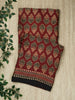 Maroon Modal Silk Ajrak Printed Banarasi Saree