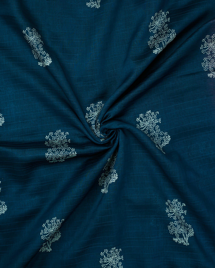 Blue Maheshwari Banarasi Saree