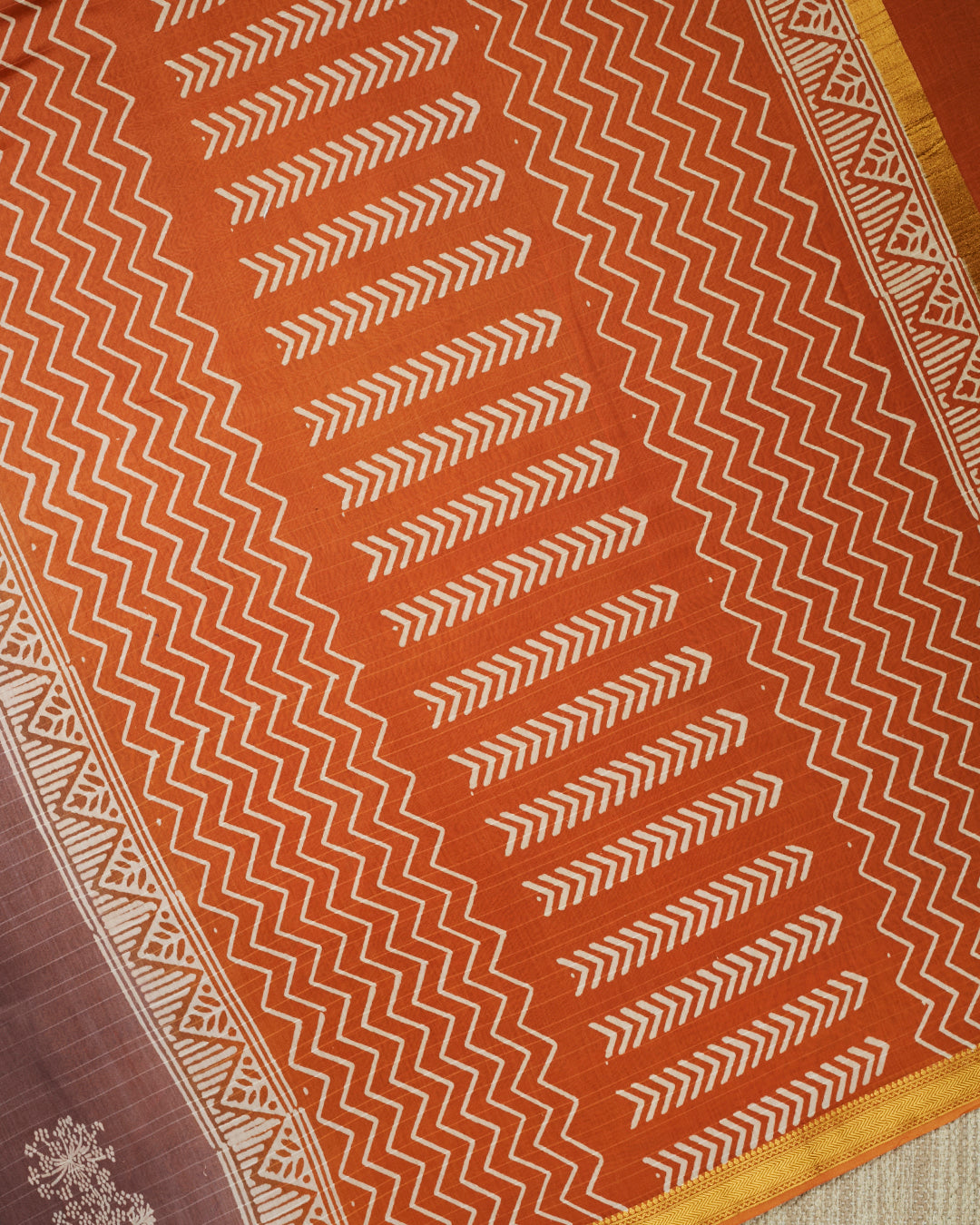 Brown Maheshwari Banarasi Saree_4