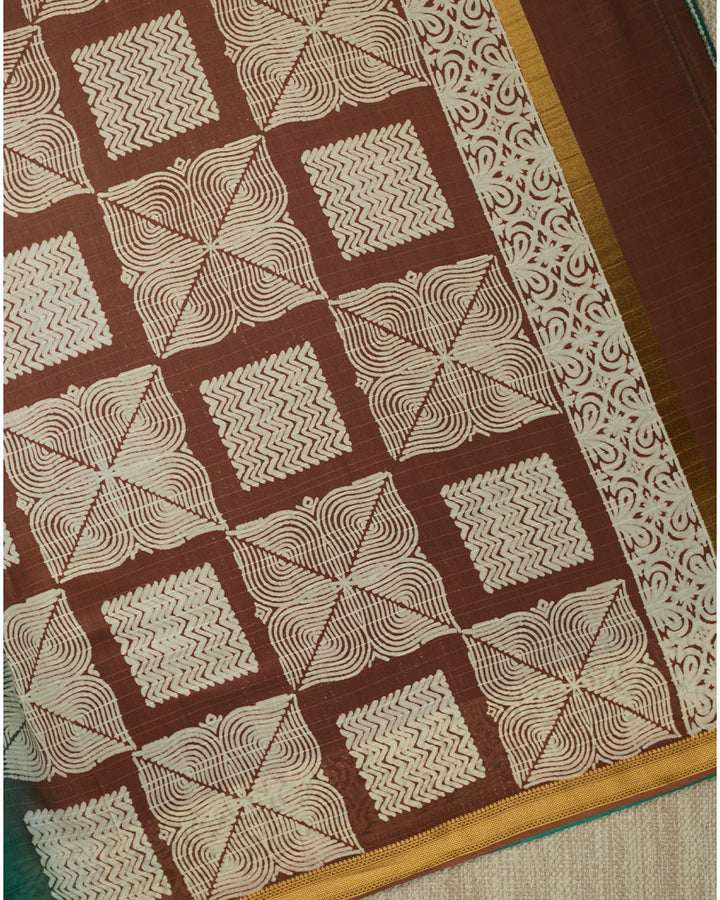 Green Maheshwari Banarasi Saree