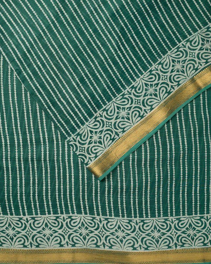 Green Maheshwari Banarasi Saree