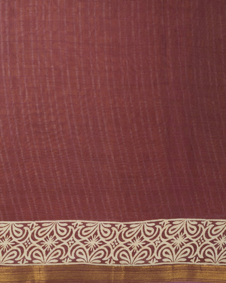 Yellow Maheshwari Banarasi Saree