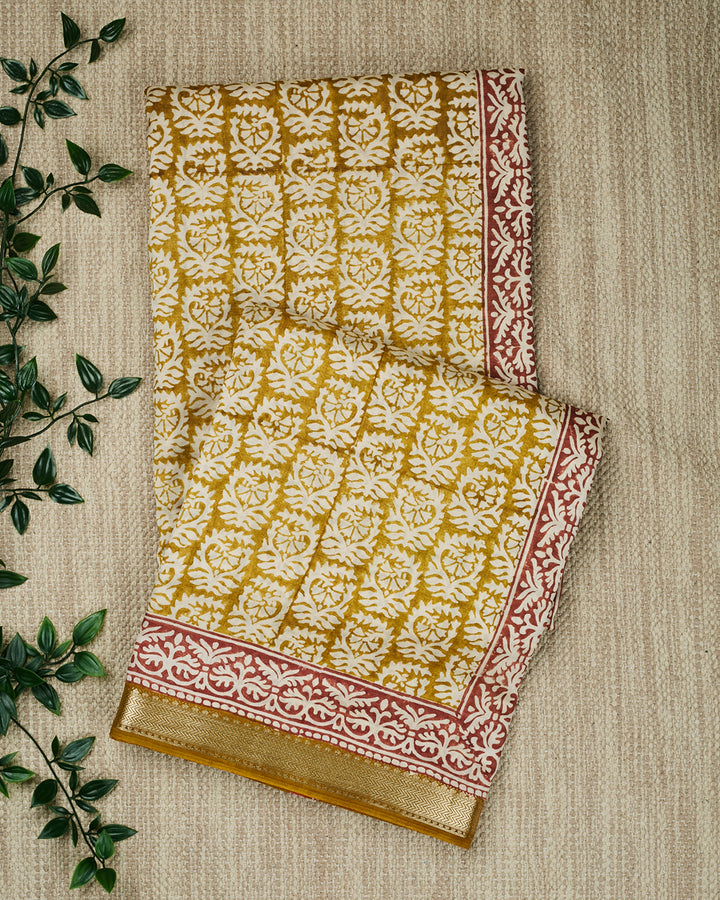 Green Maheshwari Banarasi Saree