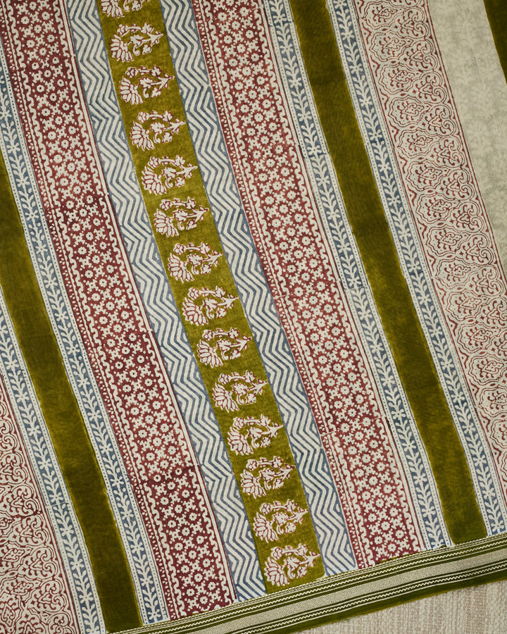 Green Maheshwari Banarasi Saree