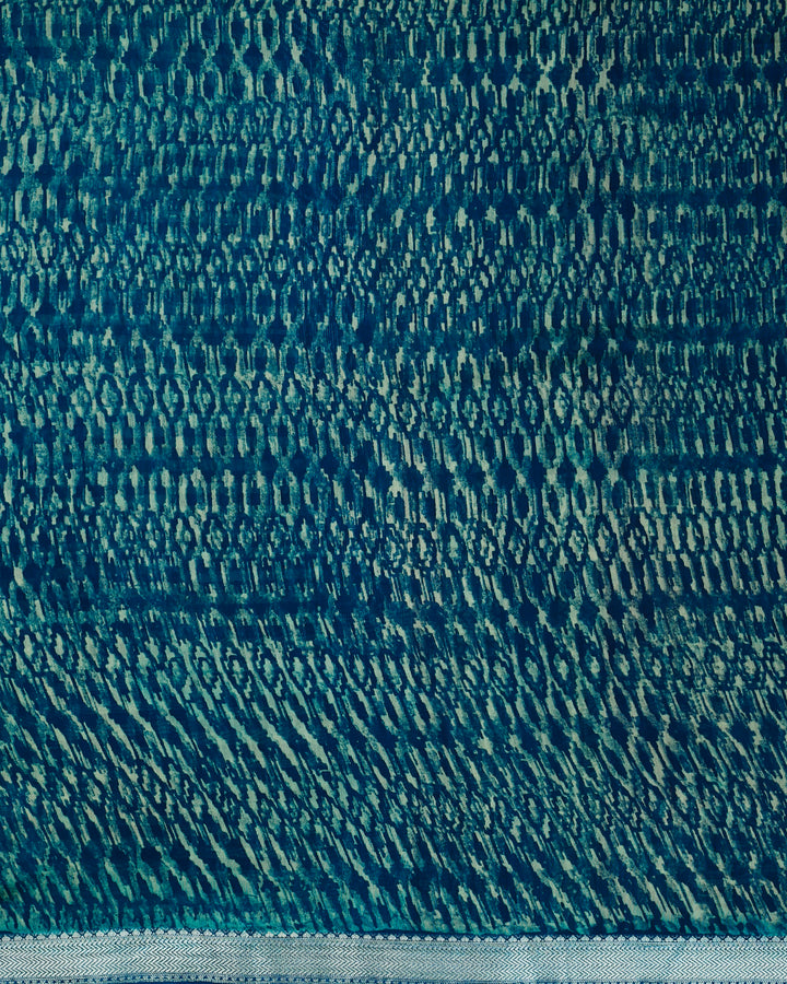 Blue Maheshwari Banarasi Saree