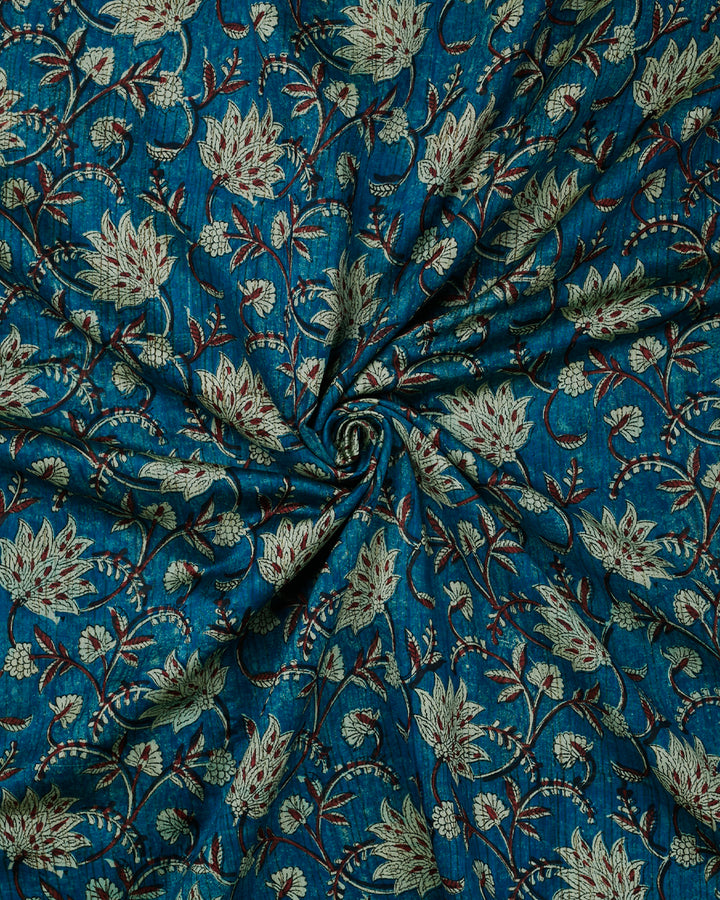 Blue Maheshwari Banarasi Saree
