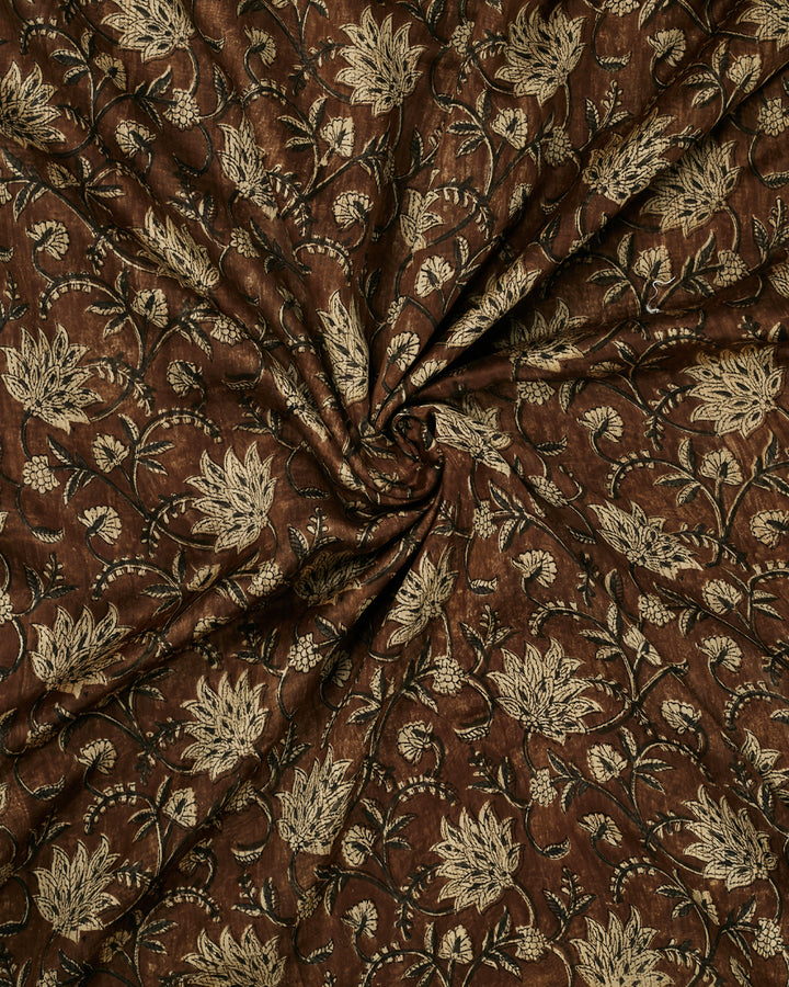 Brown Maheshwari Banarasi Saree