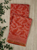 Orange Kota Printed Banarasi Saree