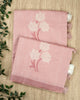 Pink Linen Plain Banarasi Saree