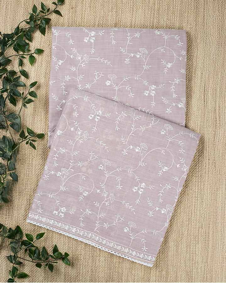 Purple Cotton Jaal Banarasi Saree