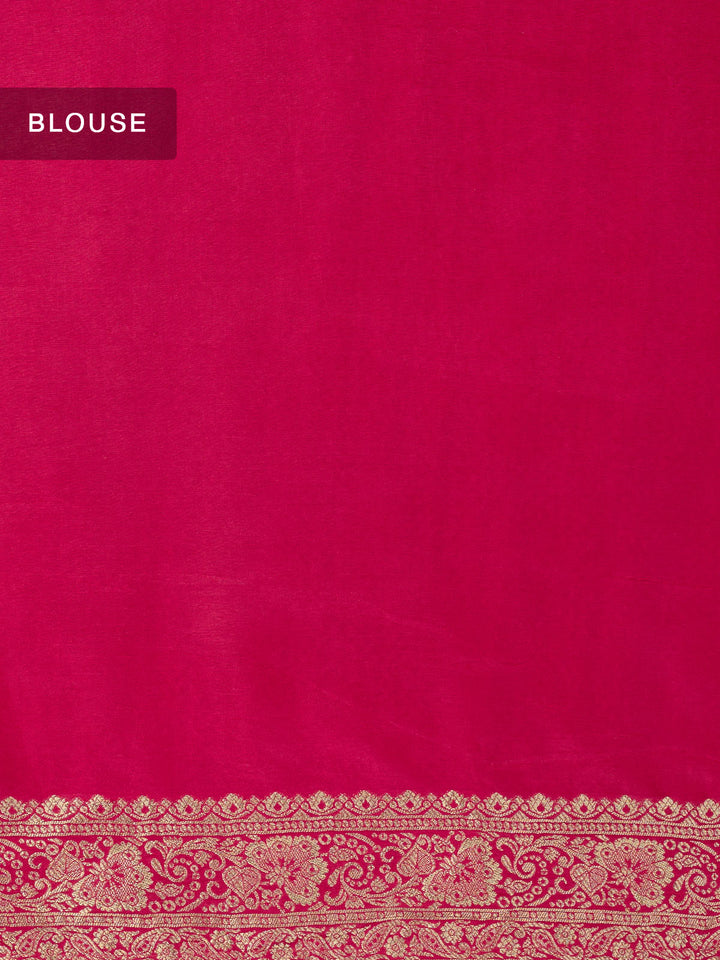 Pink Dola Silk Zari Jaal And Meena Work Banarasi Saree