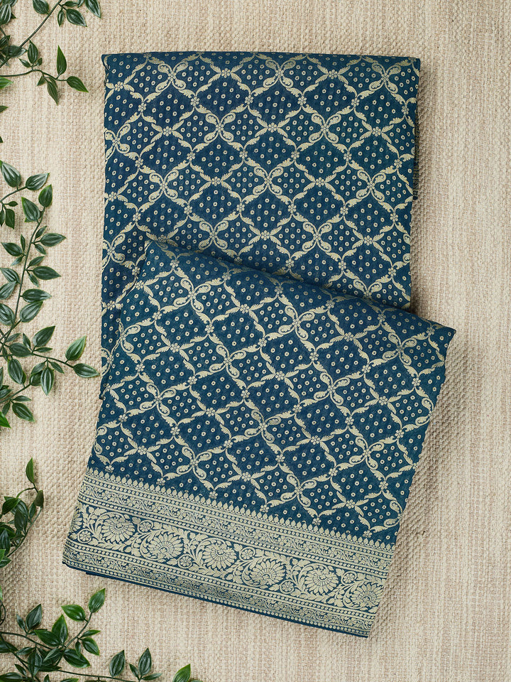 Green Dola Silk Zari Jaal And Meena Work Banarasi Saree