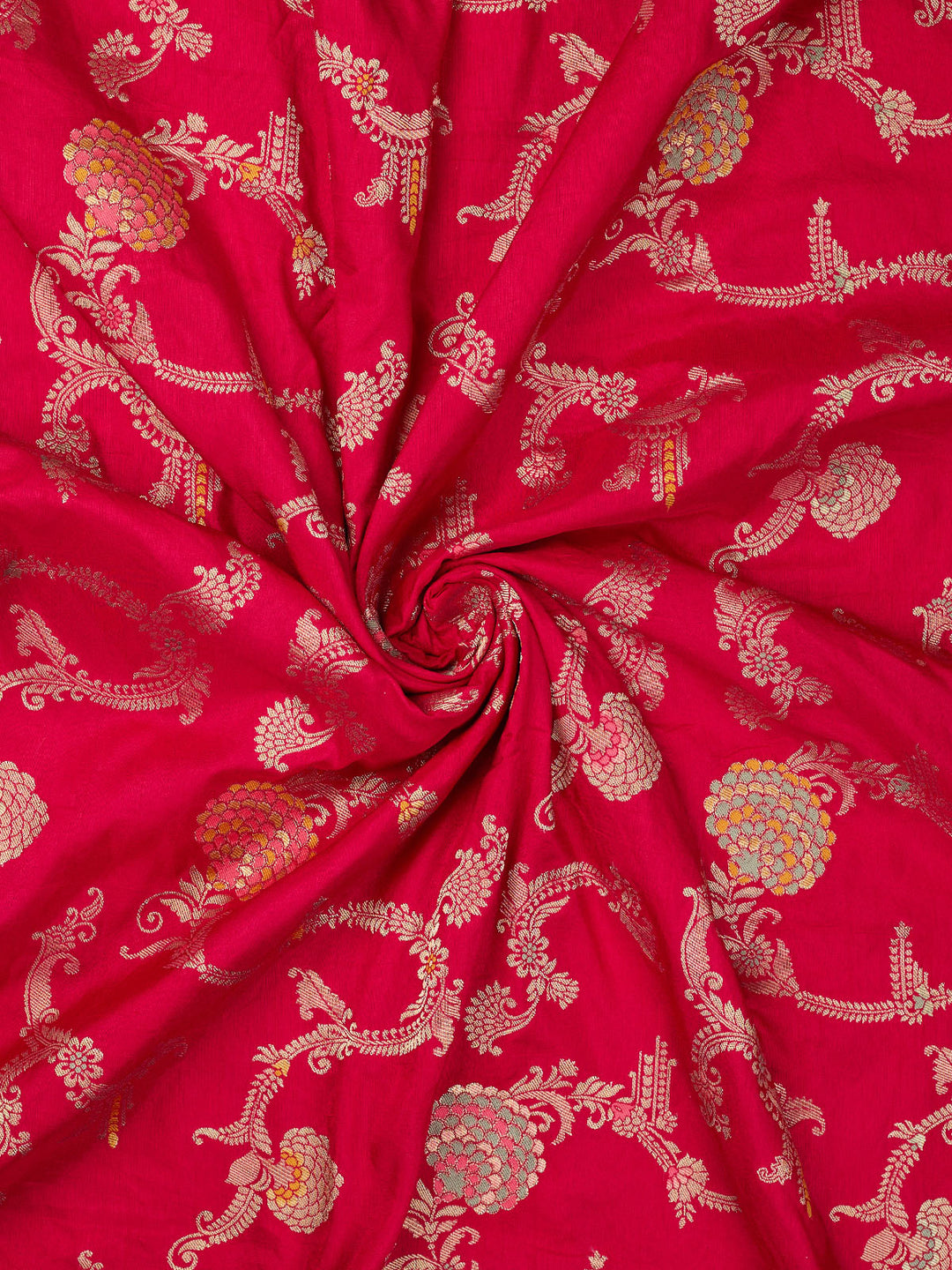 Pink Dola Silk Zari Big Bootas Banarasi Saree_4