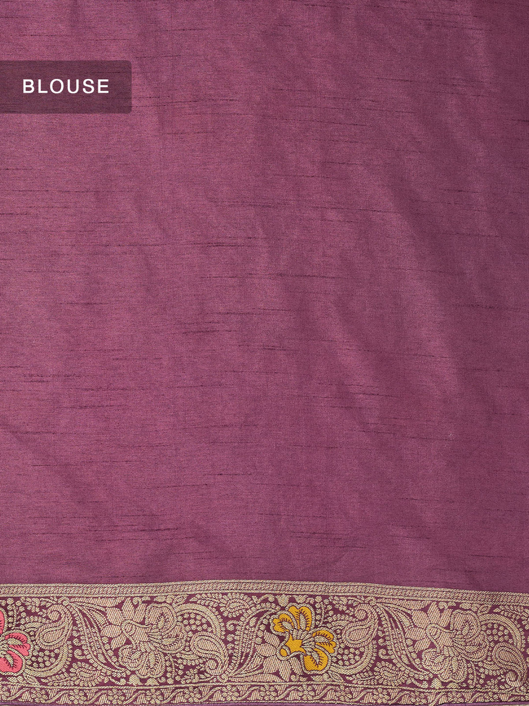 Purple Dola Silk Zari Big Bootas Banarasi Saree_5