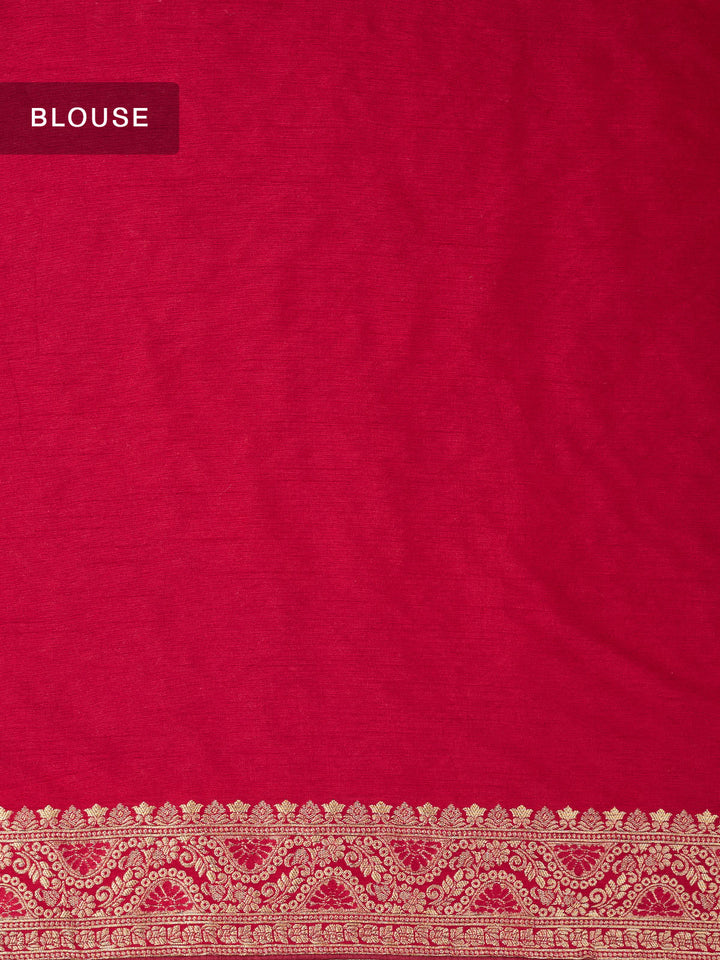 Maroon Dola Silk  Banarasi Saree