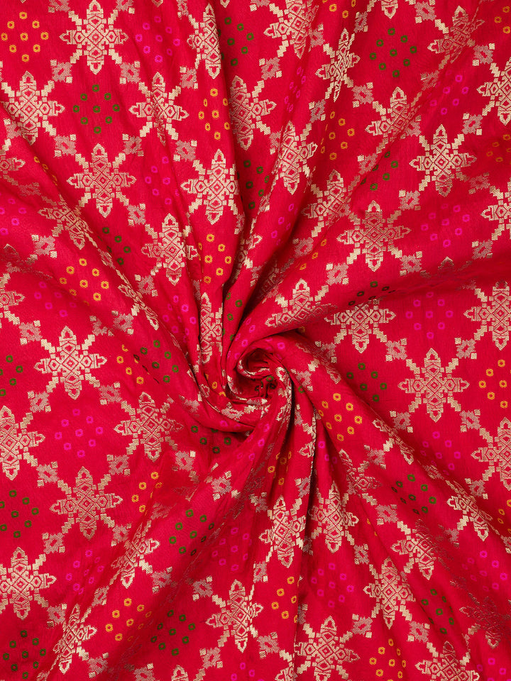 Red Dola Silk Banarasi Saree