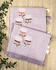 Purple Linen Plain Banarasi Saree