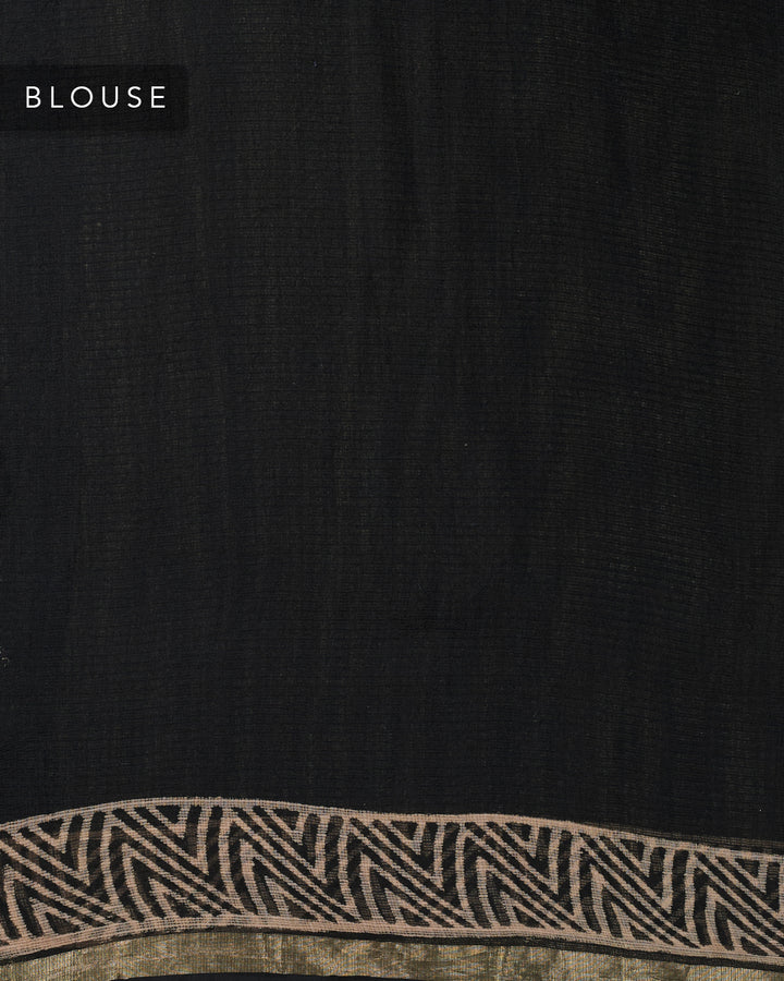 Black Kota Printed Banarasi Saree