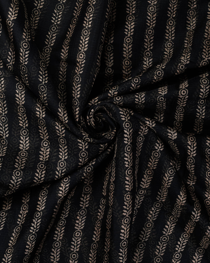 Black Kota Printed Banarasi Saree