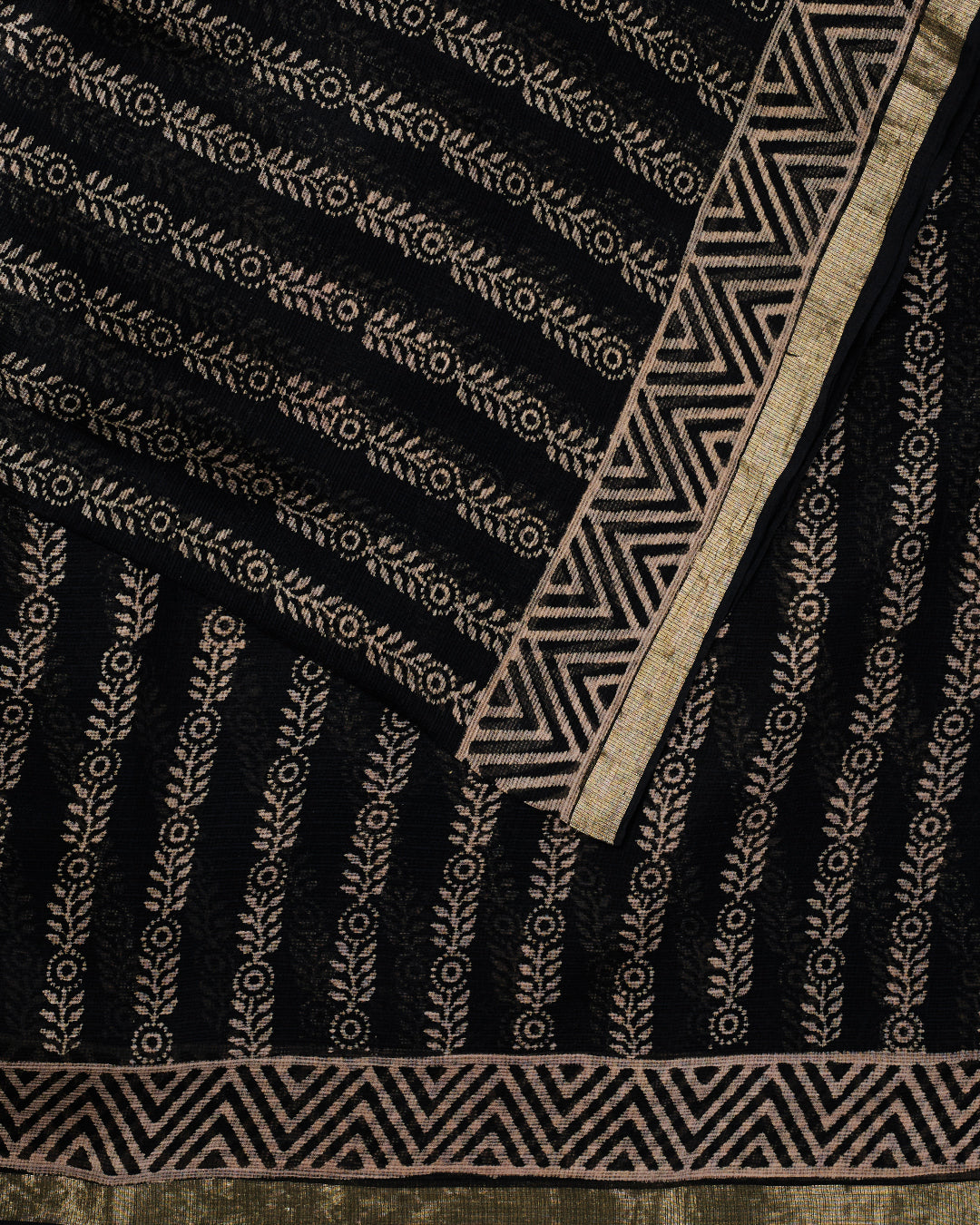 Black Kota Printed Banarasi Saree_2