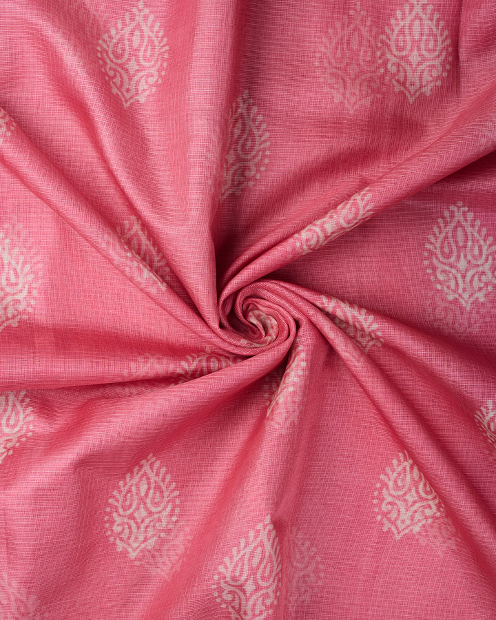 Pink Kota Printed Banarasi Saree