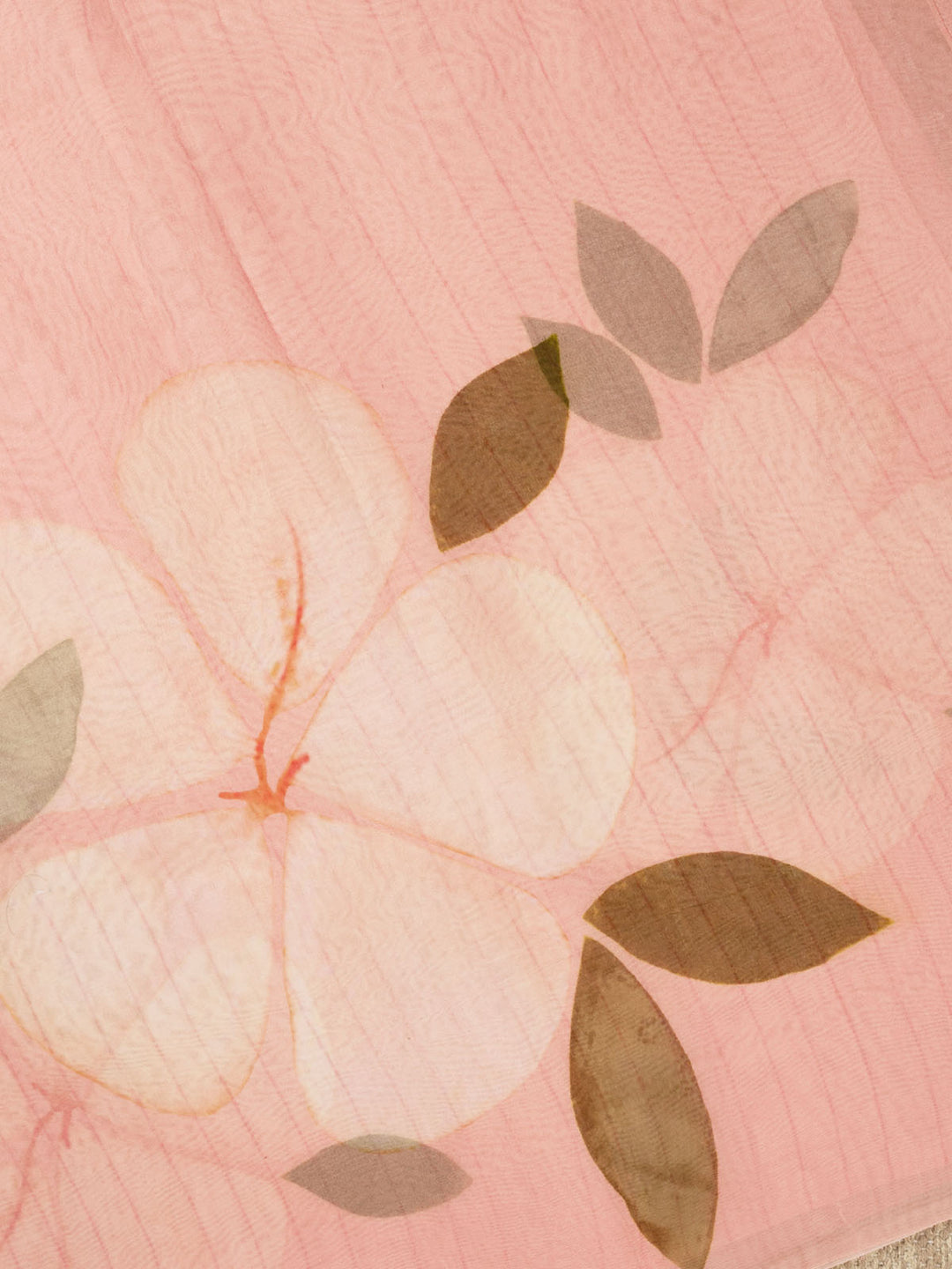 Peach Pure Organza Printed Banarasi Saree_4