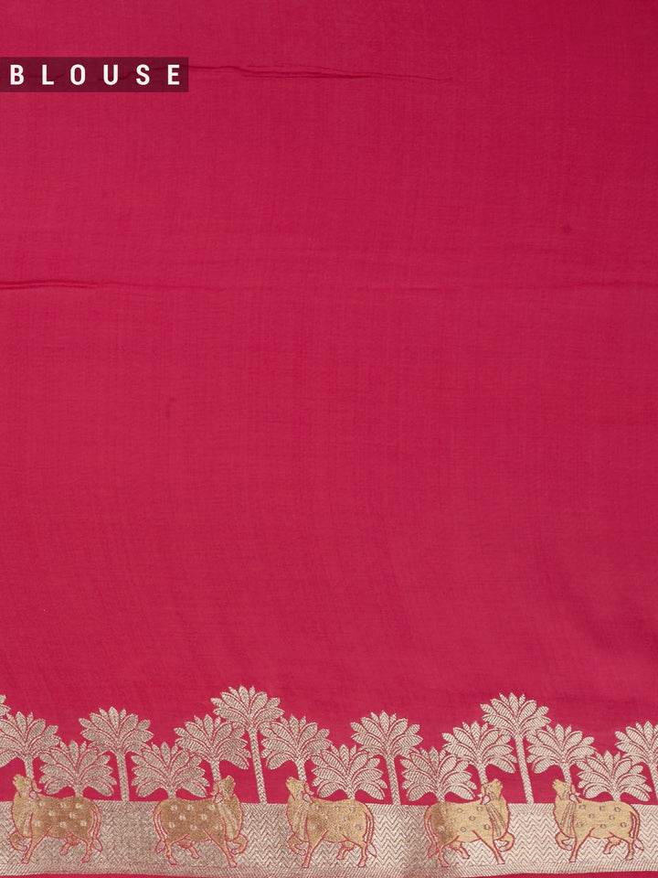 Pink Mysore Silk Zari Buti  Banarasi Saree