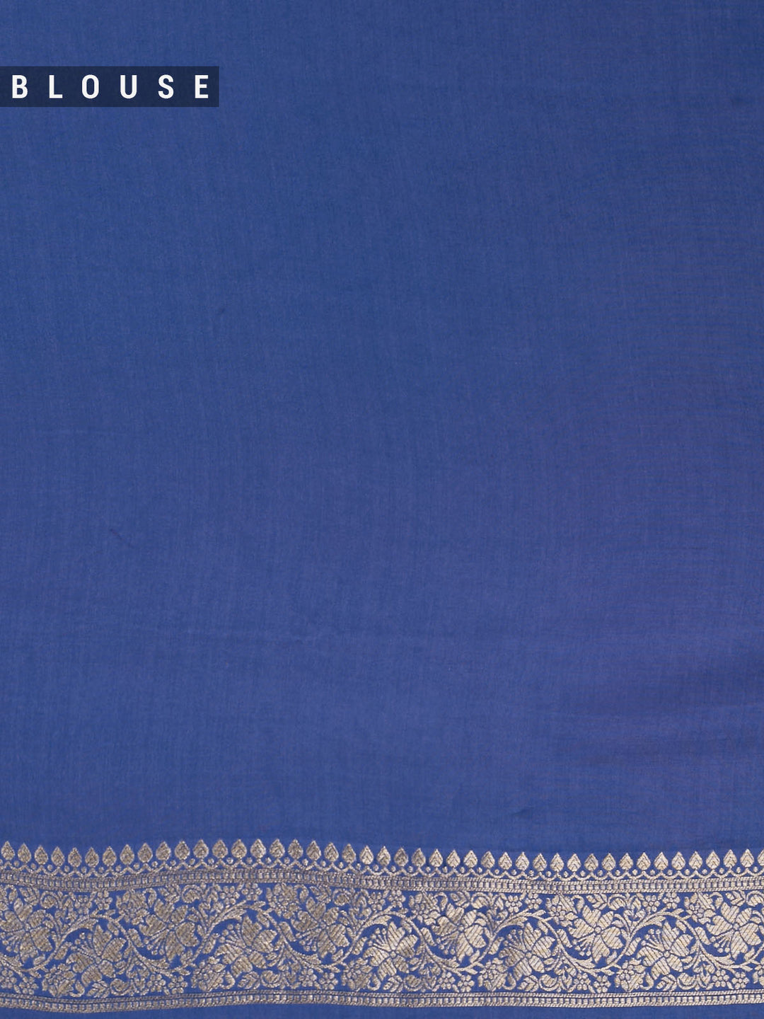 Blue Mysore Silk Bird Buta Banarasi Saree_5