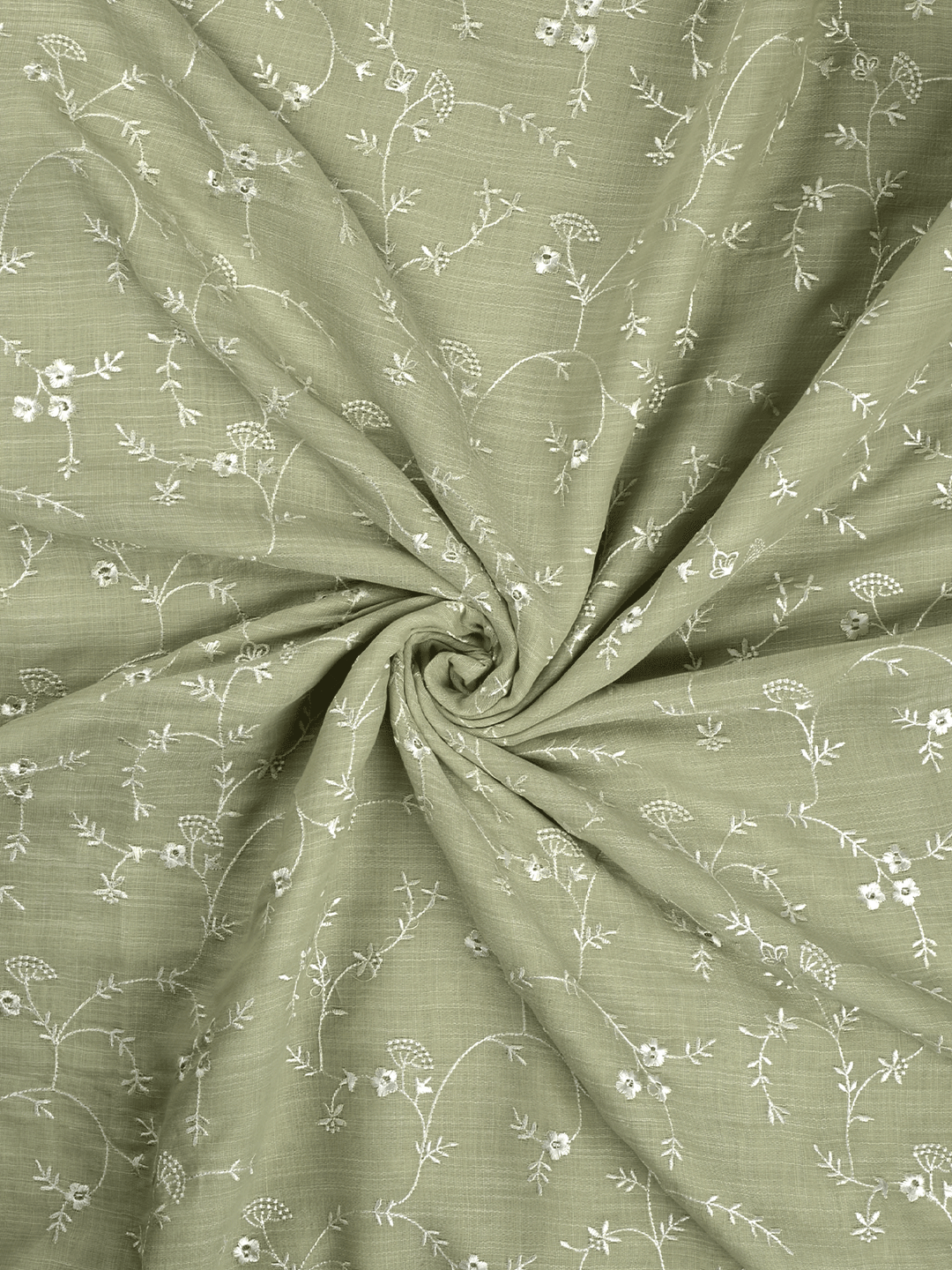 Mehndi Green Cotton Jaal Banarasi Saree_4