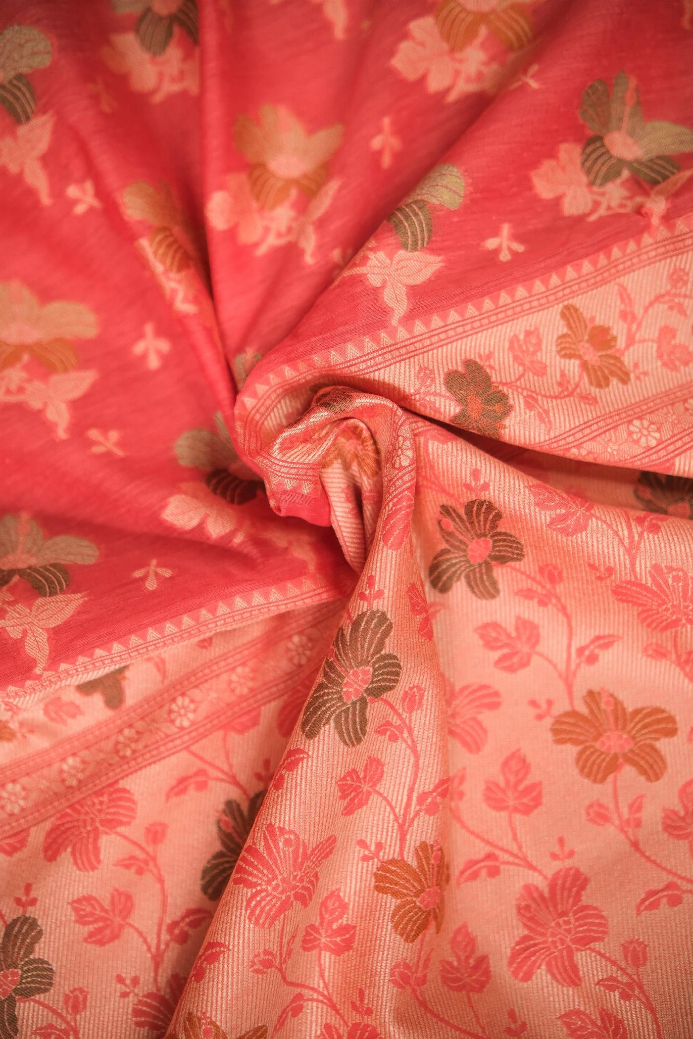 Pink blended silk festive wear banarasi saree