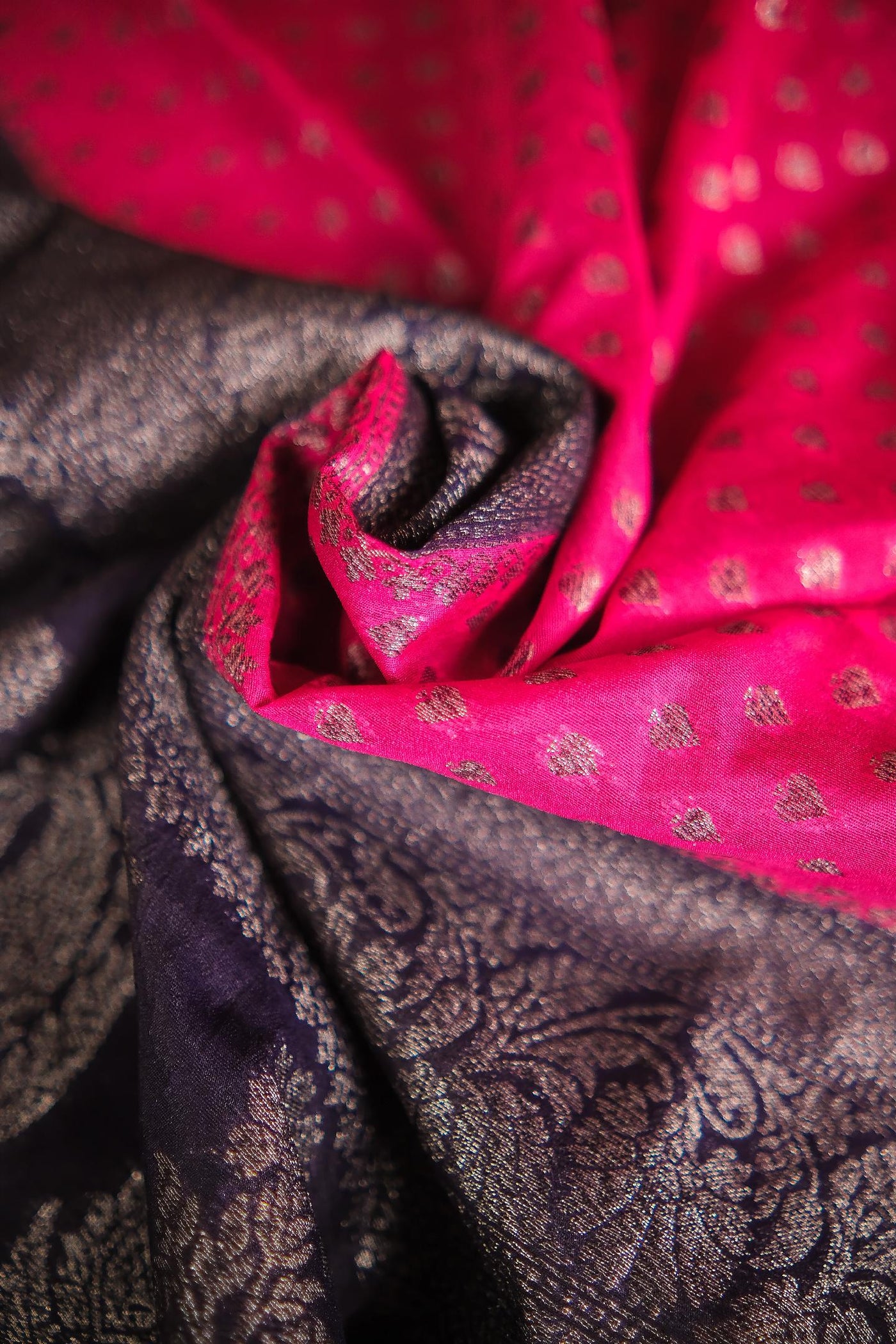 Rani blended georgette festive wear banarasi saree