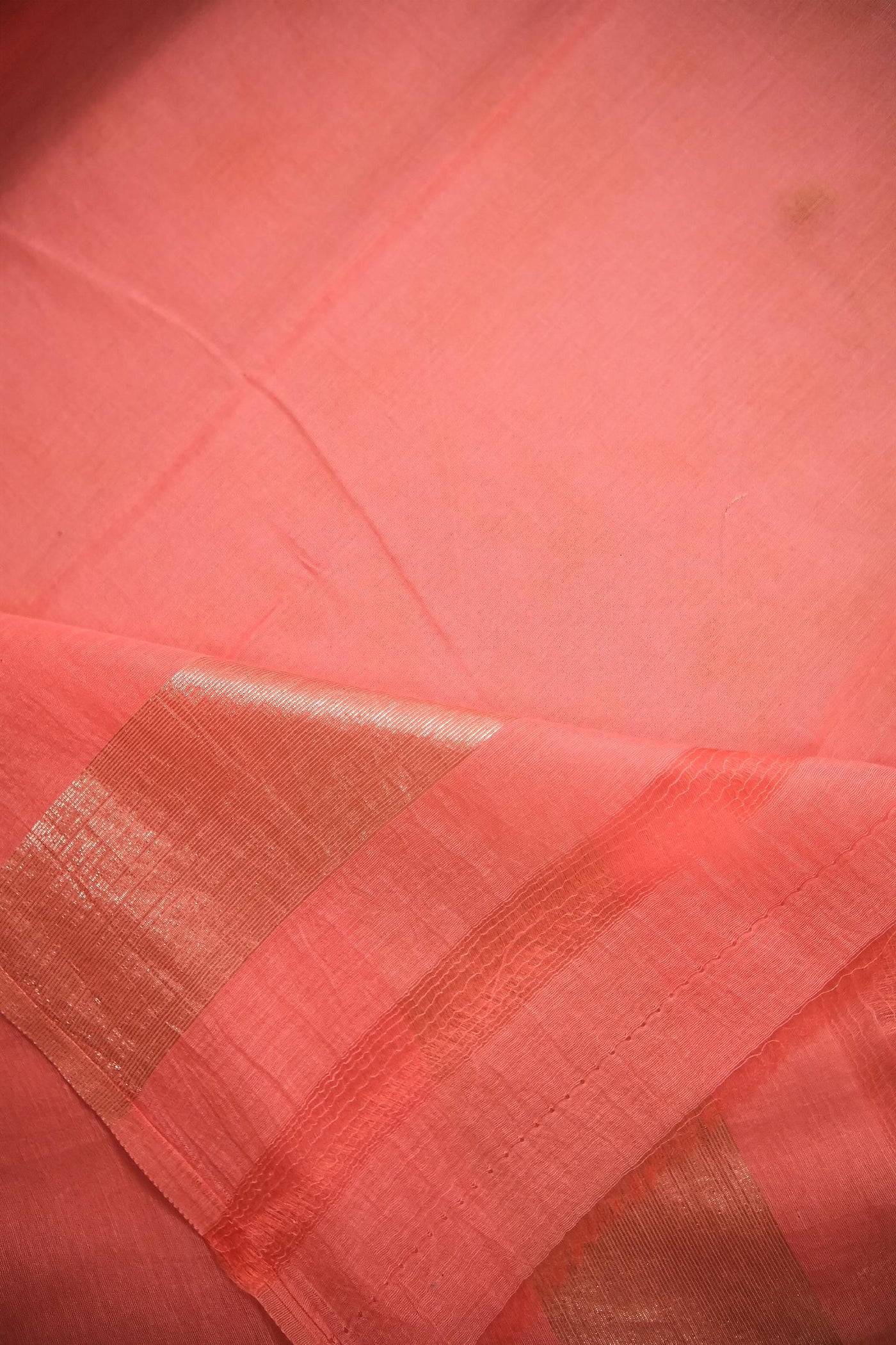 Pink blended cotton festive wear banarasi saree