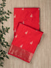 Vermillion Red Katan Silk Banarasi Saree