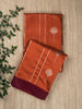 Rust Katan Silk Banarasi Saree