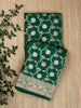 Bottle Green Katan Silk Banarasi Saree